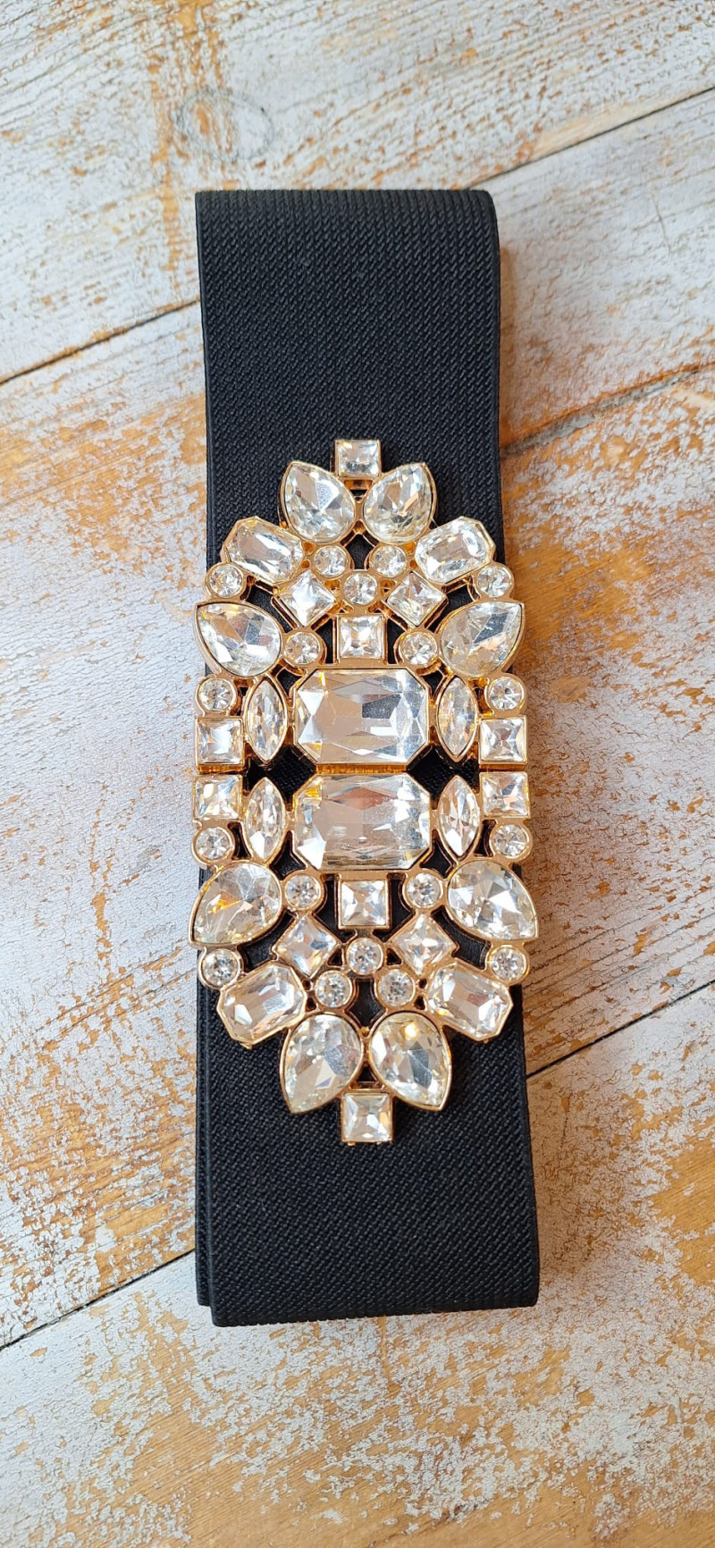 Babu, cinturon pedrería negro