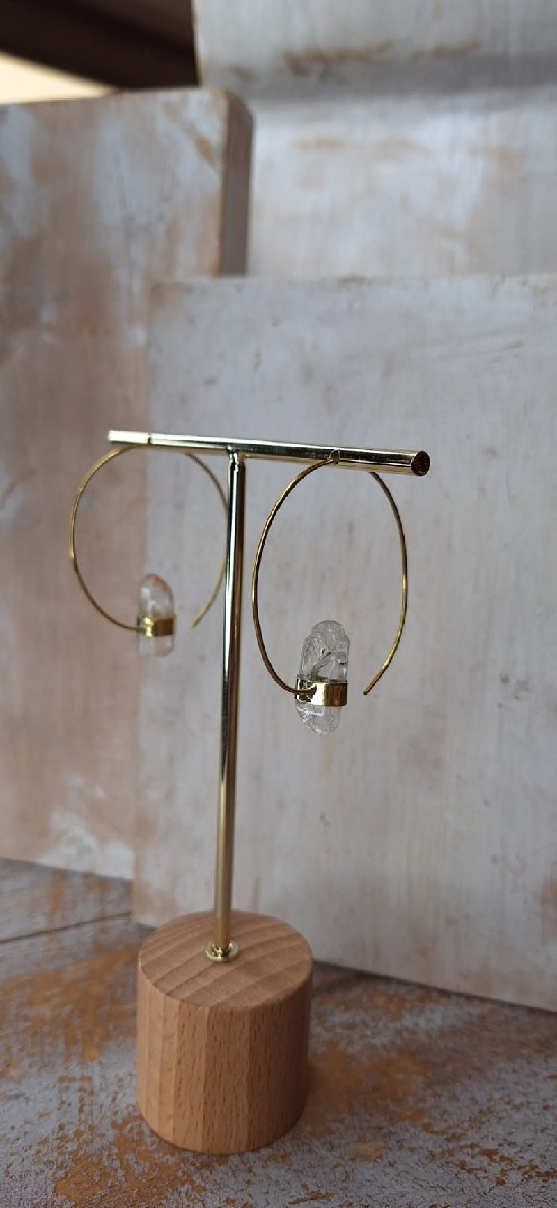 STON dorado, pendientes