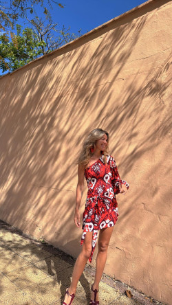 DONCELLA coral, vestido corto