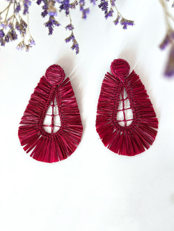 ABRIL burdeos, pendiente