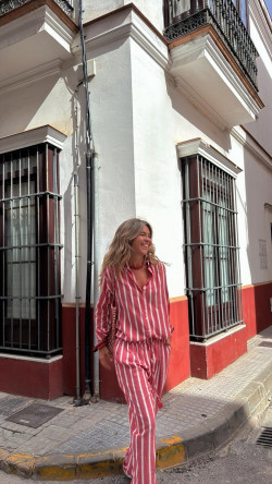 NAVARIDA rojo/blanco, blusa