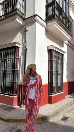 NAVARIDA rojo/blanco, blusa