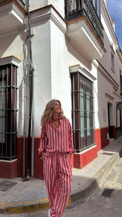 NAVARIDA rojo/blanco, blusa