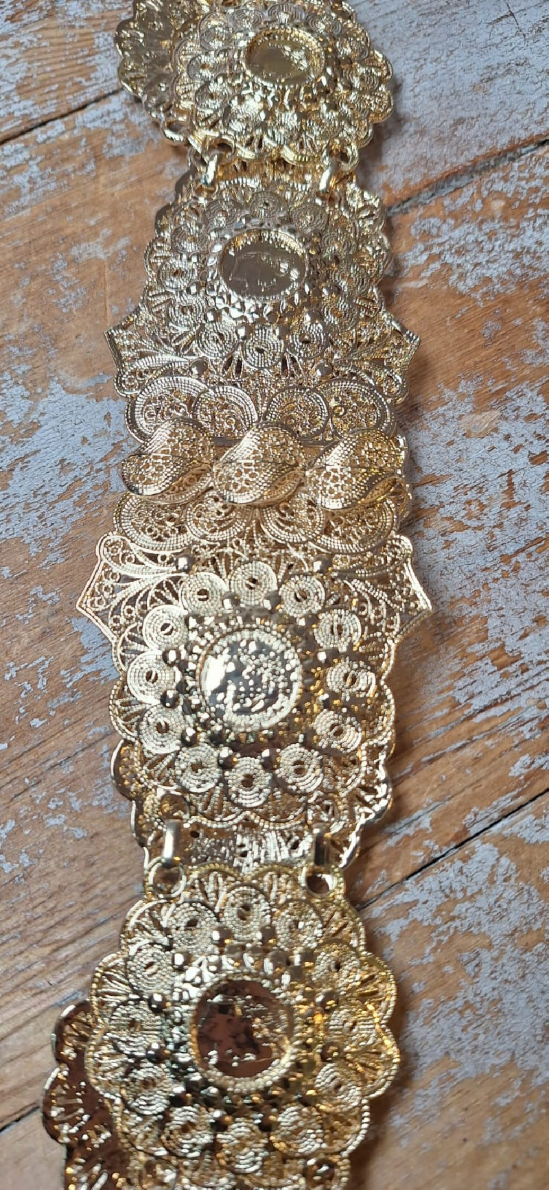 LAZY dorado, cinturón metálico