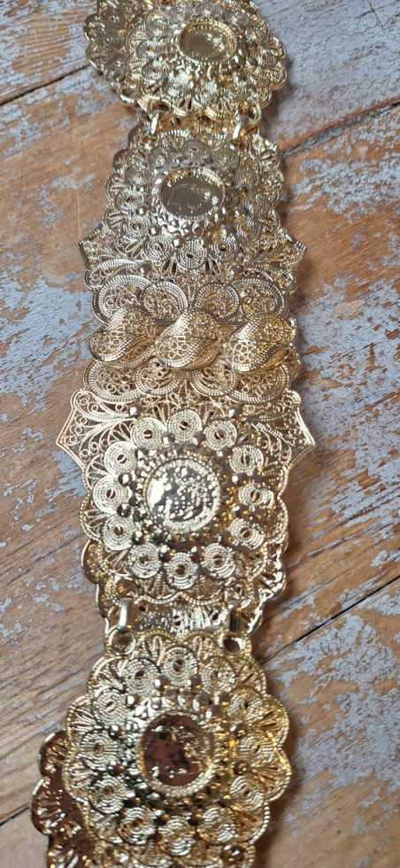 LAZY dorado, cinturón metálico