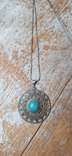 TAPE plata, collar largo