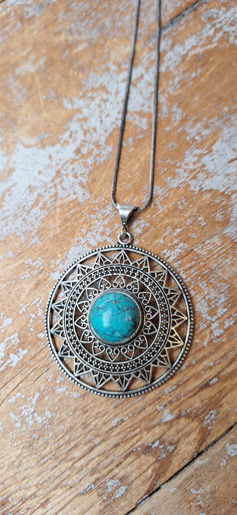 TAPE plata, collar largo