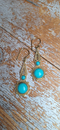 ANA dorados, pendientes