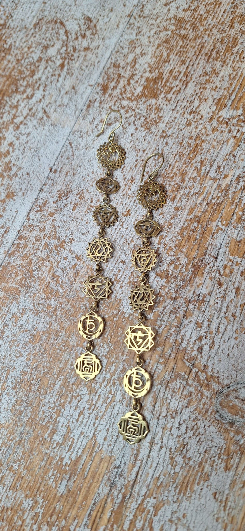 CHACRA dorado, pendientes