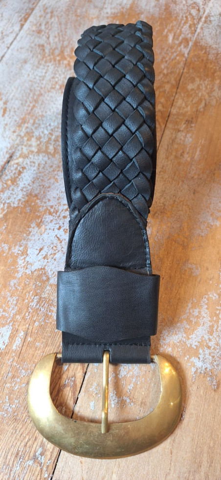 BELLA negro, cinturón de piel