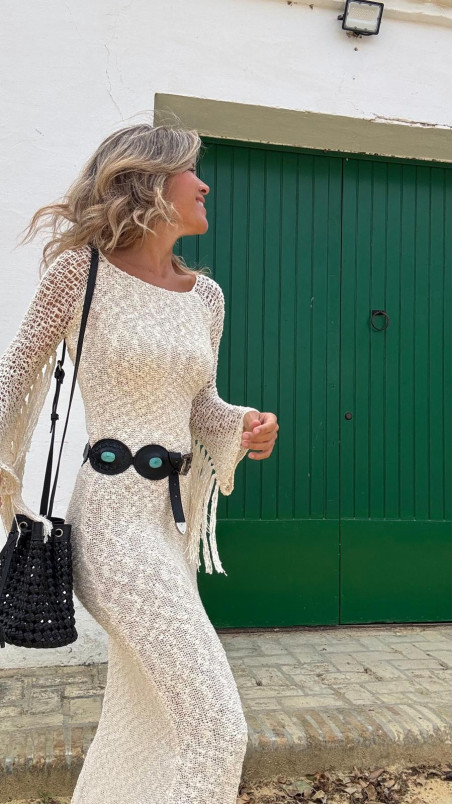 OVAL negro, cinturón de piel