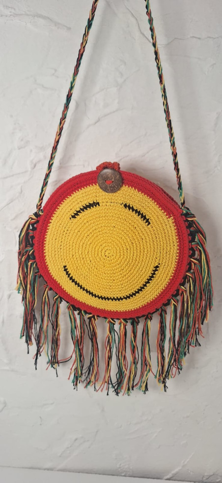 SONRISA amarillo, bolso crochet