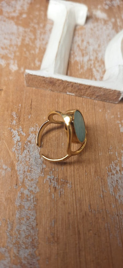 ESTU dorado/turquesa, anillo