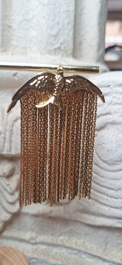 BIRD pendientes dorados