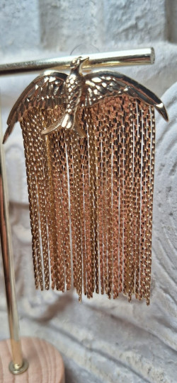 BIRD pendientes dorados