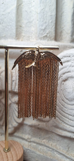 BIRD pendientes dorados