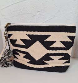 DARA beige/negro, bolsa de mano