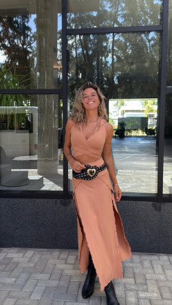 KURT camel, falda larga