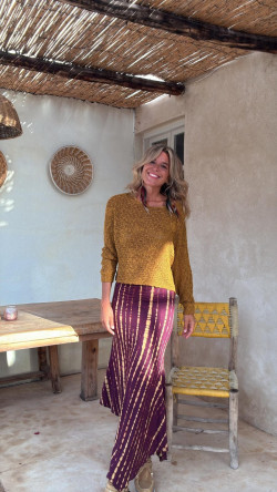 PABEL burdeos/limon tie dye, falda