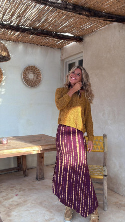 PABEL burdeos/limon tie dye, falda