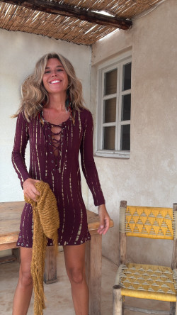 NAIRA burdeos/limon tie dye