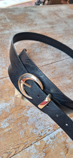 JACKI negro, cinturón tipo fajín