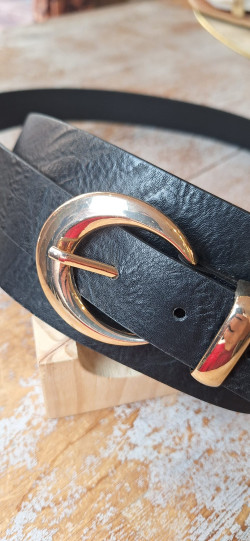 JACKI negro, cinturón tipo fajín