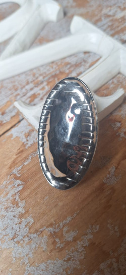 PENCI anillo de acero plata