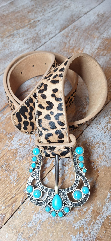 NIRO  cinturón, leopardo camel