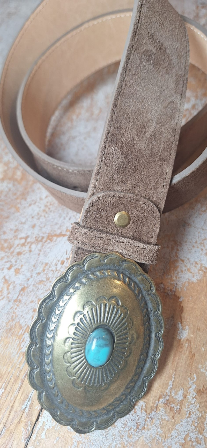 NOVO  taupe, cinturón