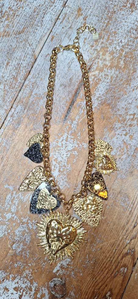 BUCLE collar acero dorado