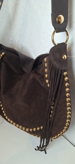 CASTIZO chocolate, bolso piel