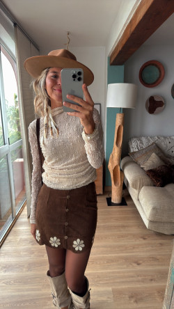 DINAMARCA minifalda marrón