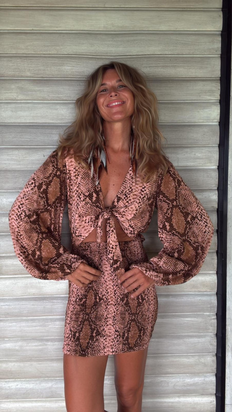 FELISA serpiente, vestido corto